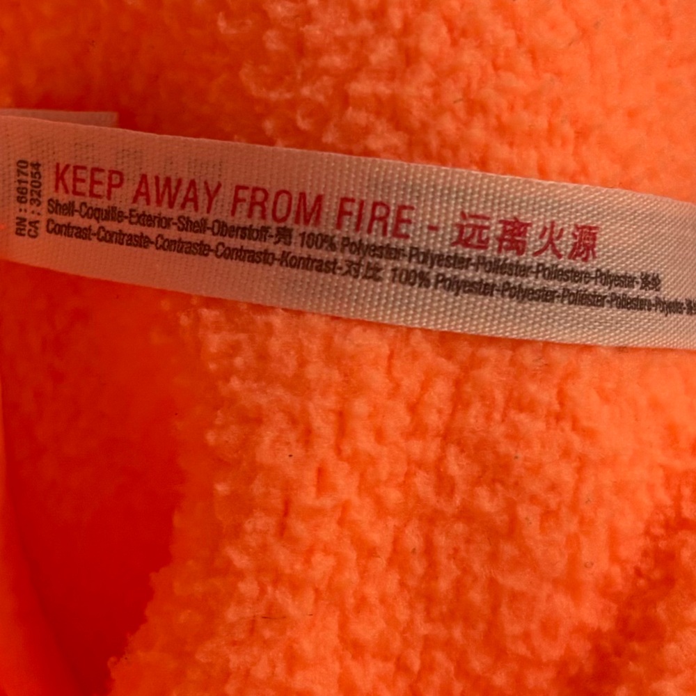FP Movement Hit The Slopes Neon Orange Sherpa Oversized Cropped Fleece Jacket - Picture 8 of 13